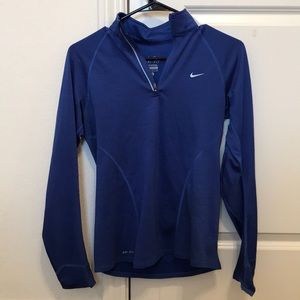 Nike Women’s Blue Dri Fit Quarter-zip